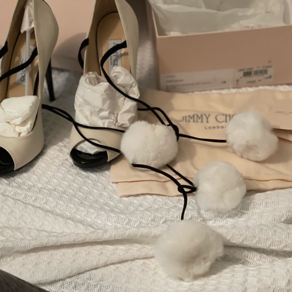 Jimmy Choos Faxon Off White Open Toe: Limited Edition - Picture 14 of 14